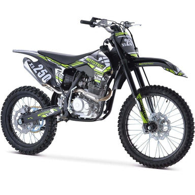 MotoTec X5 250cc 4-Stroke Gas Dirt Bike Black Gas Dirt Bikes MotoTec