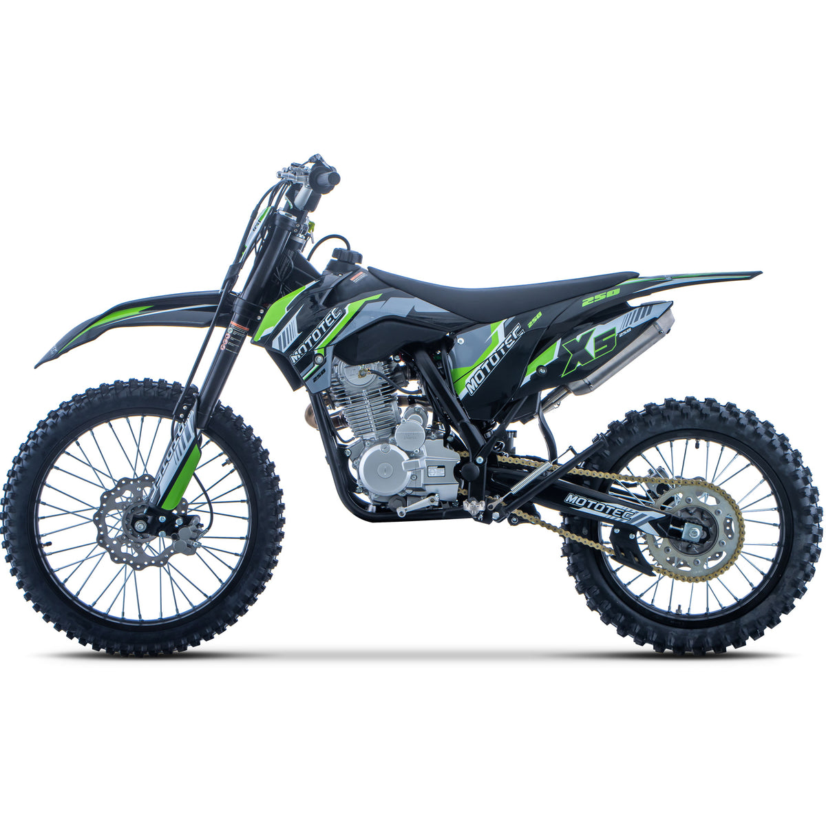 MotoTec X5 250cc 4-Stroke Gas Dirt Bike Black