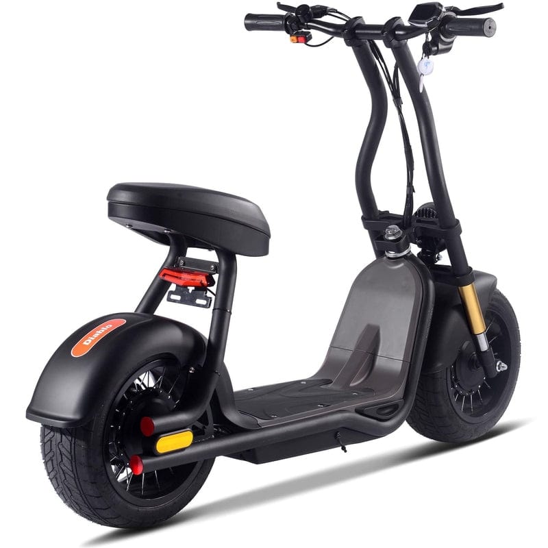 MotoTec Diablo 48v 1000w Lithium Electric Scooter Black Electric Scooters MotoTec