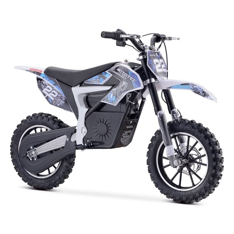 MotoTec 36v 500w Demon Electric Dirt Bike Lithium Electric Dirt Bike MotoTec Blue