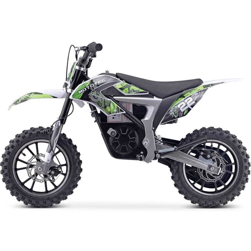 MotoTec 36v 500w Demon Electric Dirt Bike Lithium Electric Dirt Bike MotoTec