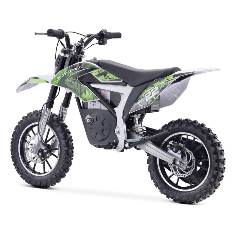 MotoTec 36v 500w Demon Electric Dirt Bike Lithium Electric Dirt Bike MotoTec