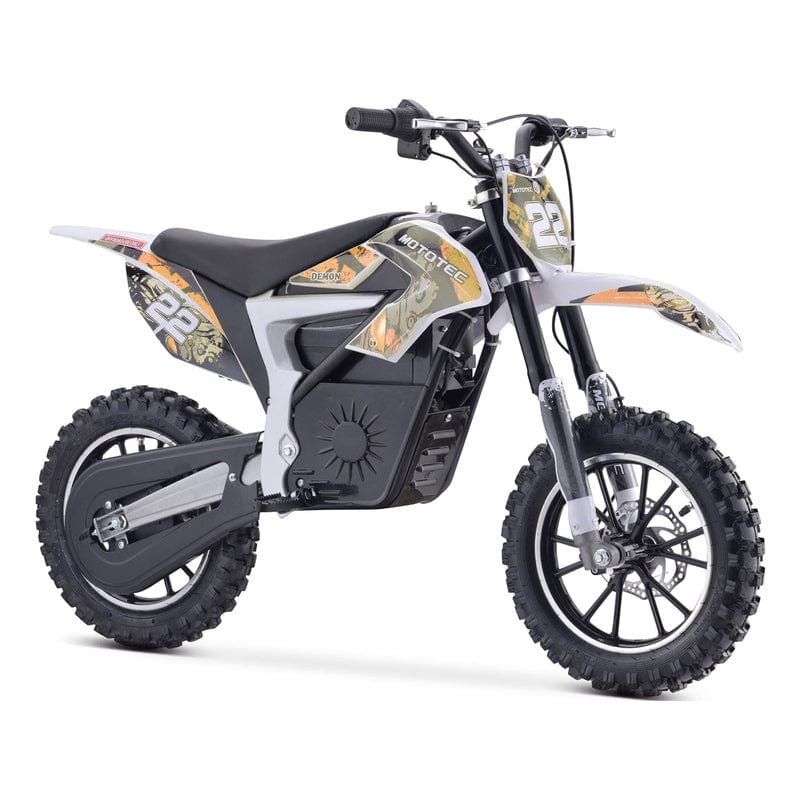 MotoTec 36v 500w Demon Electric Dirt Bike Lithium Electric Dirt Bike MotoTec Orange