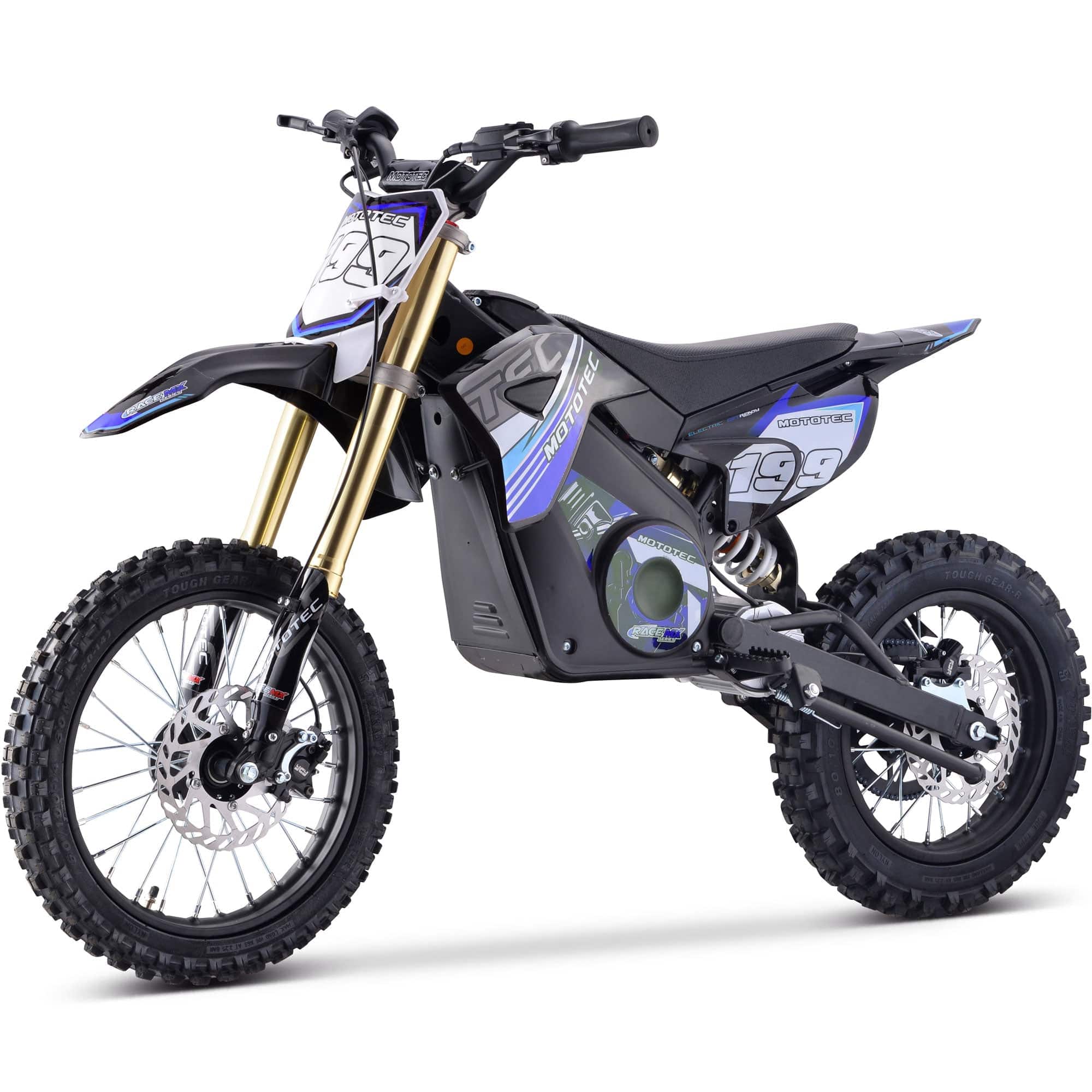 MotoTec 48v 1800w Pro Electric Dirt Bike Lithium (Pre-order: Early July) Electric Dirt Bike MotoTec Blue