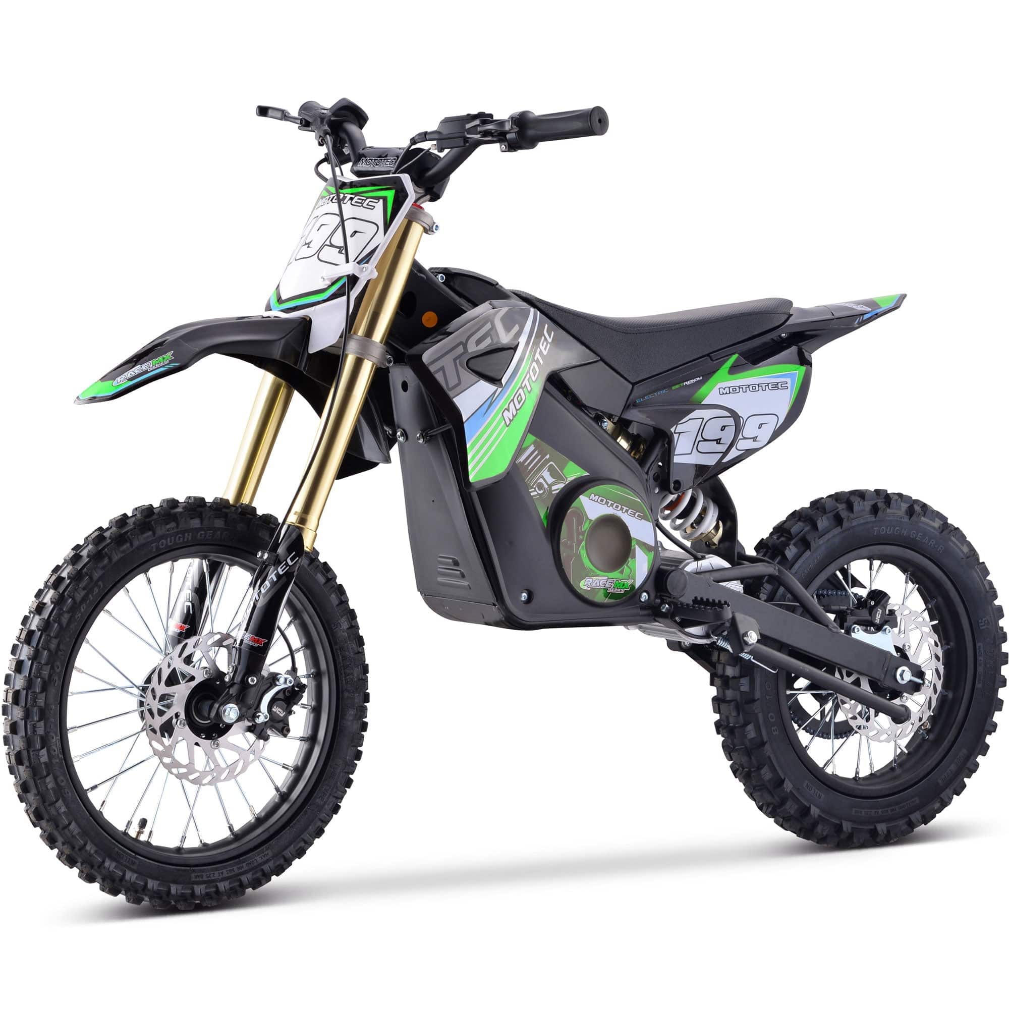 MotoTec 48v 1800w Pro Electric Dirt Bike Lithium (Pre-order: Early July) Electric Dirt Bike MotoTec Green