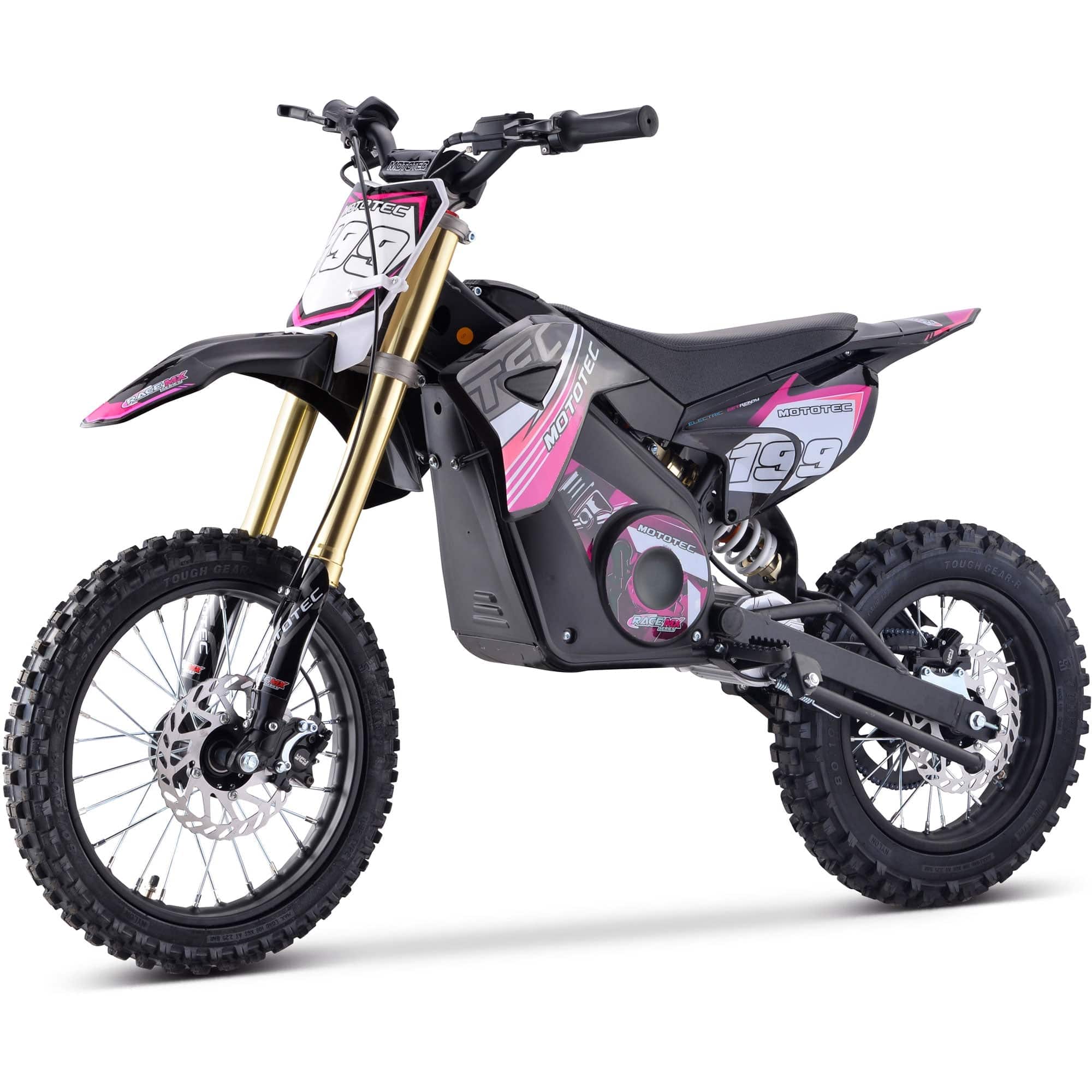 MotoTec 48v 1800w Pro Electric Dirt Bike Lithium (Pre-order: Early July) Electric Dirt Bike MotoTec Pink