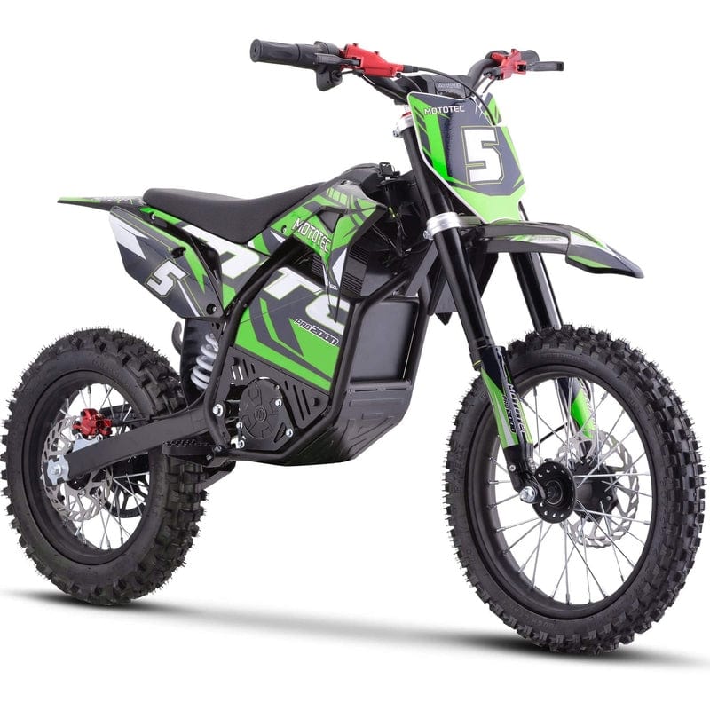 MotoTec 60v 2000w Pro Electric Dirt Bike Lithium (Pre-order: Ships Early July) Electric Dirt Bike MotoTec Green