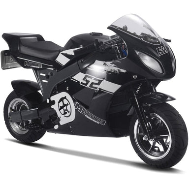 MotoTec 1000w 48v Electric Superbike Black Electric Pocket Bikes MotoTec