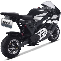 MotoTec 1000w 48v Electric Superbike Black Electric Pocket Bikes MotoTec