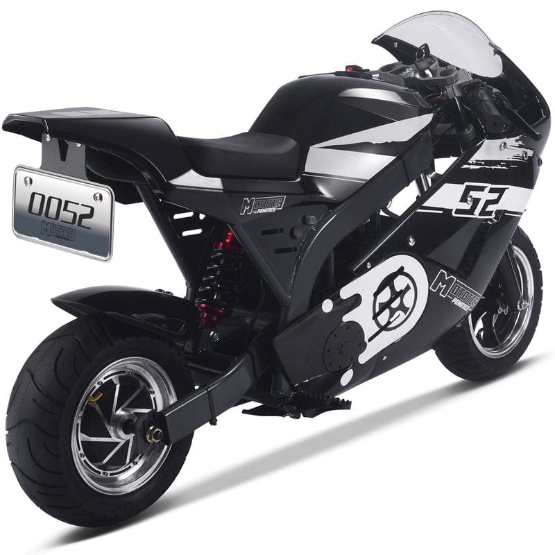 MotoTec 1000w 48v Electric Superbike Black Electric Pocket Bikes MotoTec