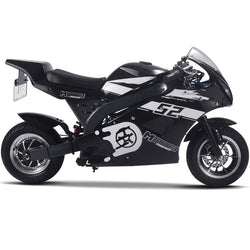 MotoTec 1000w 48v Electric Superbike Black Electric Pocket Bikes MotoTec