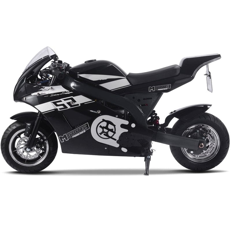 MotoTec 1000w 48v Electric Superbike Black Electric Pocket Bikes MotoTec