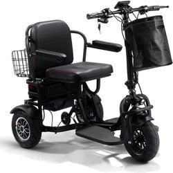 MotoTec Folding Mobility Electric Trike 48v 1000w Dual Motor Lithium Black Electric Trikes / Mobility MotoTec