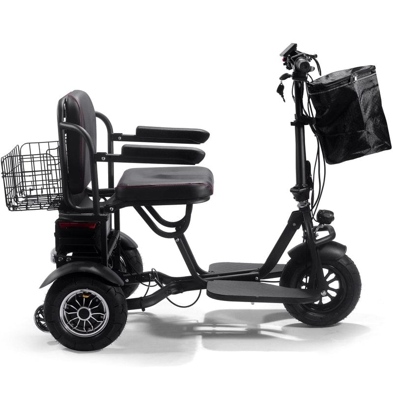 MotoTec Folding Mobility Electric Trike 48v 1000w Dual Motor Lithium Black Electric Trikes / Mobility MotoTec