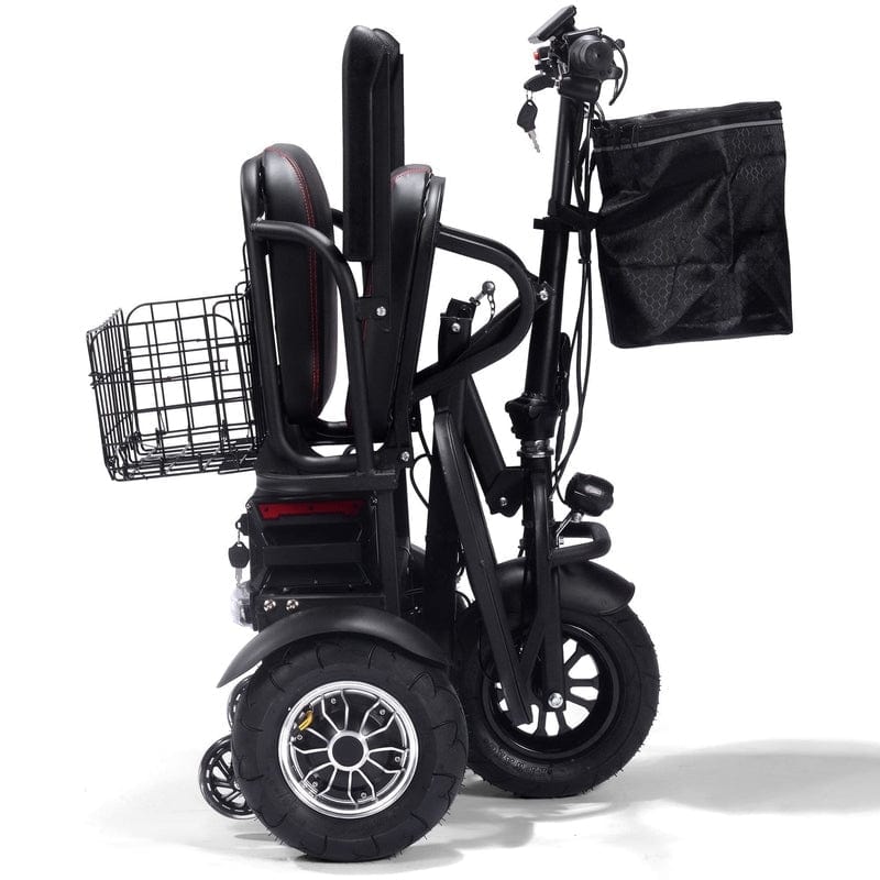 MotoTec Folding Mobility Electric Trike 48v 1000w Dual Motor Lithium Black Electric Trikes / Mobility MotoTec