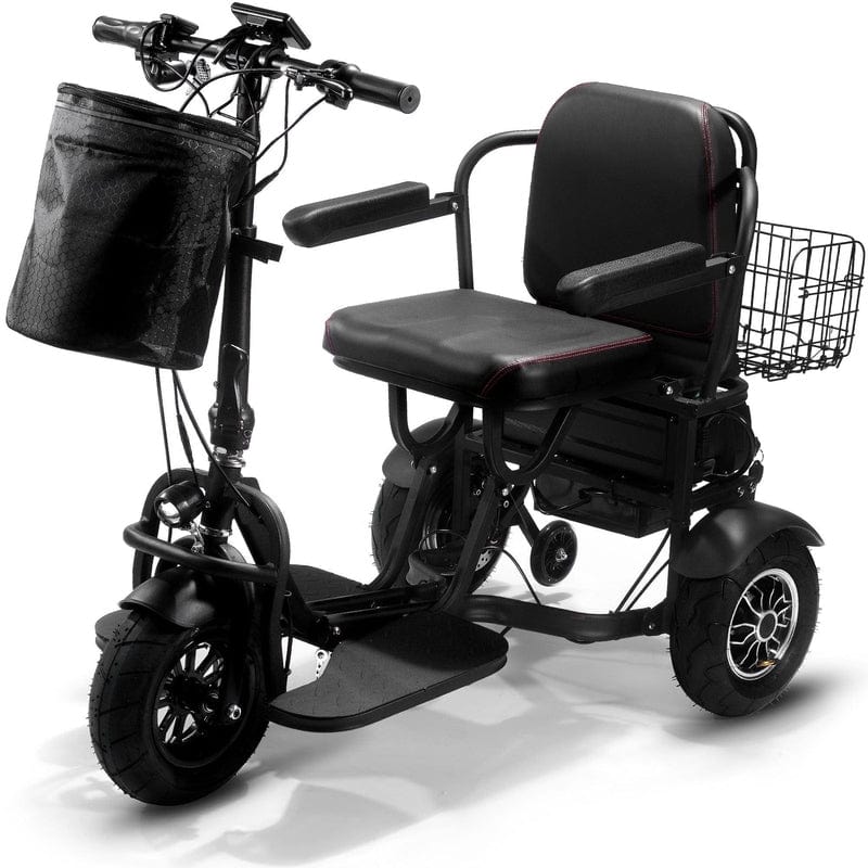 MotoTec Folding Mobility Electric Trike 48v 1000w Dual Motor Lithium Black Electric Trikes / Mobility MotoTec