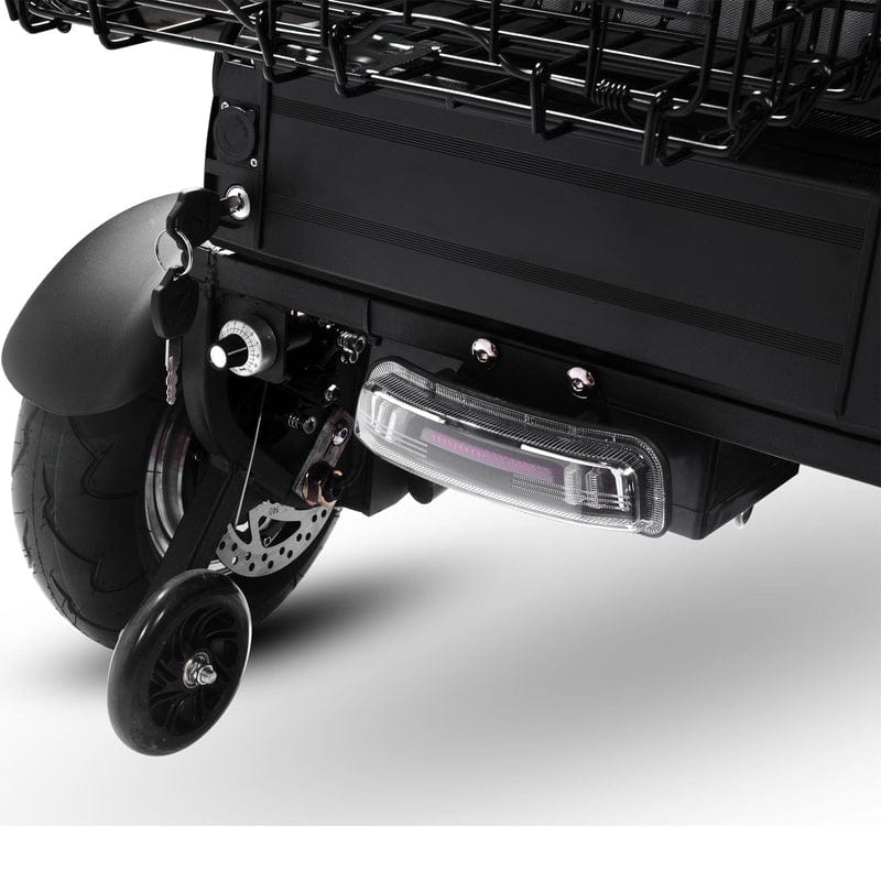 MotoTec Folding Mobility Electric Trike 48v 1000w Dual Motor Lithium Black Electric Trikes / Mobility MotoTec