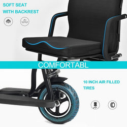 MotoTec Folding Mobility Electric Trike 48v 700w Dual Motor Lithium Black Electric Trikes / Mobility MotoTec