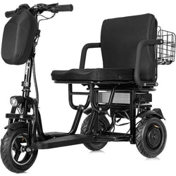 MotoTec Folding Mobility Electric Trike 48v 700w Dual Motor Lithium Black Electric Trikes / Mobility MotoTec
