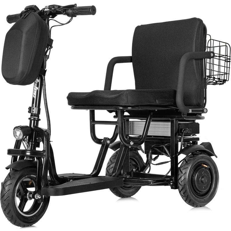 MotoTec Folding Mobility Electric Trike 48v 700w Dual Motor Lithium Black Electric Trikes / Mobility MotoTec