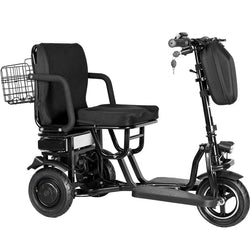 MotoTec Folding Mobility Electric Trike 48v 700w Dual Motor Lithium Black Electric Trikes / Mobility MotoTec