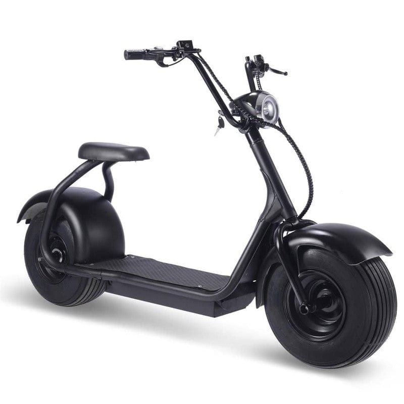 MotoTec Fat Tire 60v 18ah 2000w Lithium Electric Scooter Black Electric Scooters MotoTec