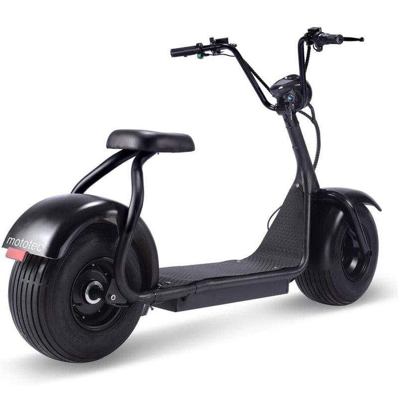 MotoTec Fat Tire 60v 18ah 2000w Lithium Electric Scooter Black Electric Scooters MotoTec
