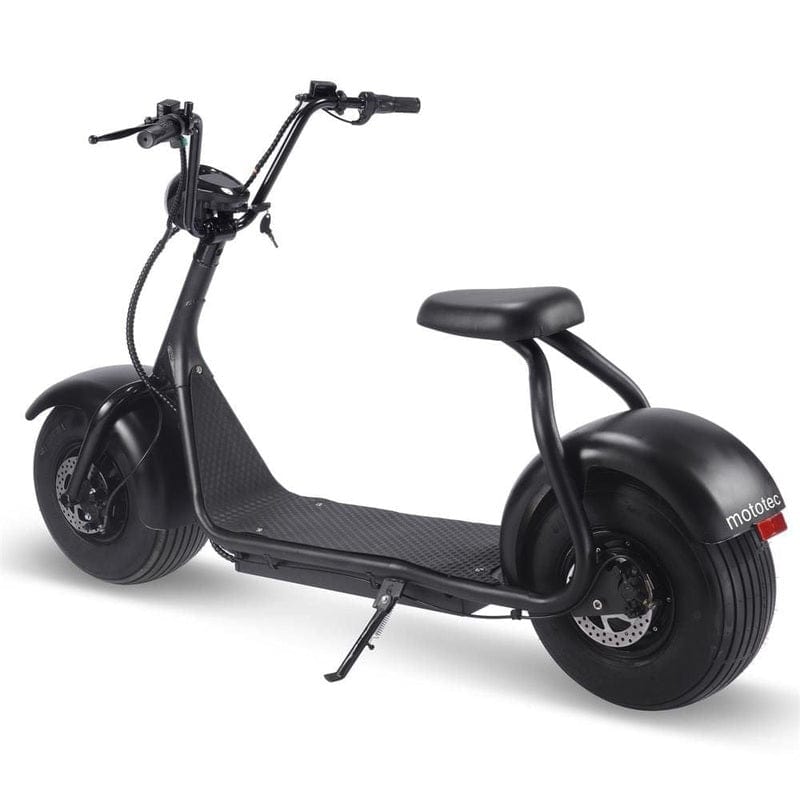 MotoTec Fat Tire 60v 18ah 2000w Lithium Electric Scooter Black Electric Scooters MotoTec