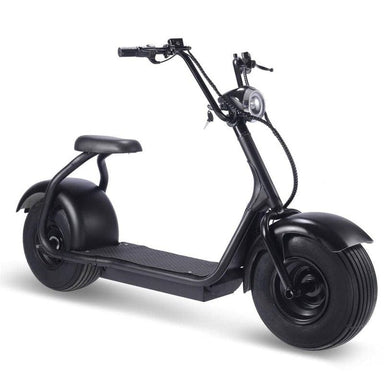 MotoTec Fat Tire 60v 18ah 2000w Lithium Electric Scooter Black Electric Scooters MotoTec