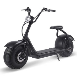 MotoTec Fat Tire 60v 18ah 2000w Lithium Electric Scooter Black Electric Scooters MotoTec