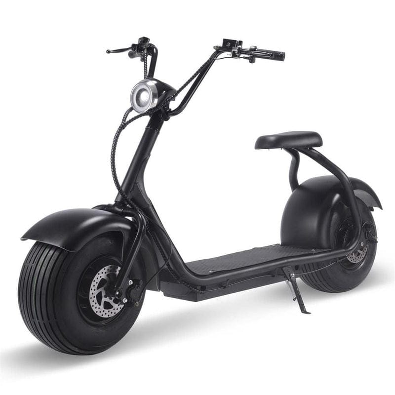 MotoTec Fat Tire 60v 18ah 2000w Lithium Electric Scooter Black Electric Scooters MotoTec