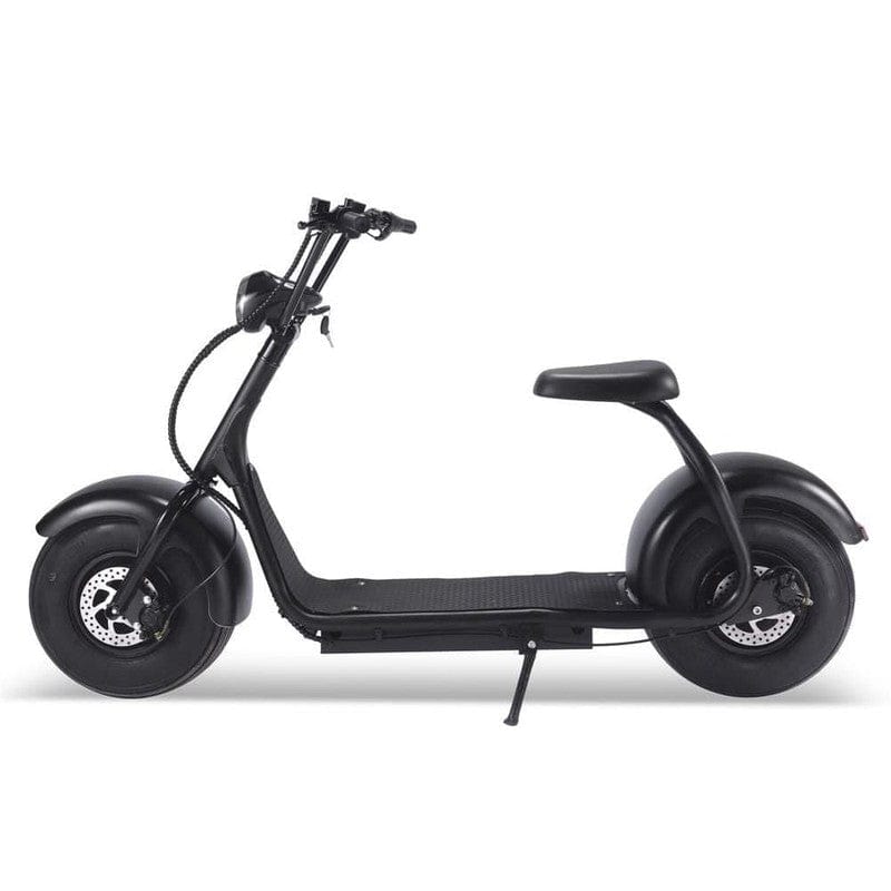 MotoTec Fat Tire 60v 18ah 2000w Lithium Electric Scooter Black Electric Scooters MotoTec