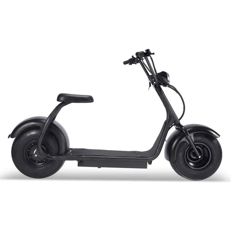 MotoTec Fat Tire 60v 18ah 2000w Lithium Electric Scooter Black Electric Scooters MotoTec
