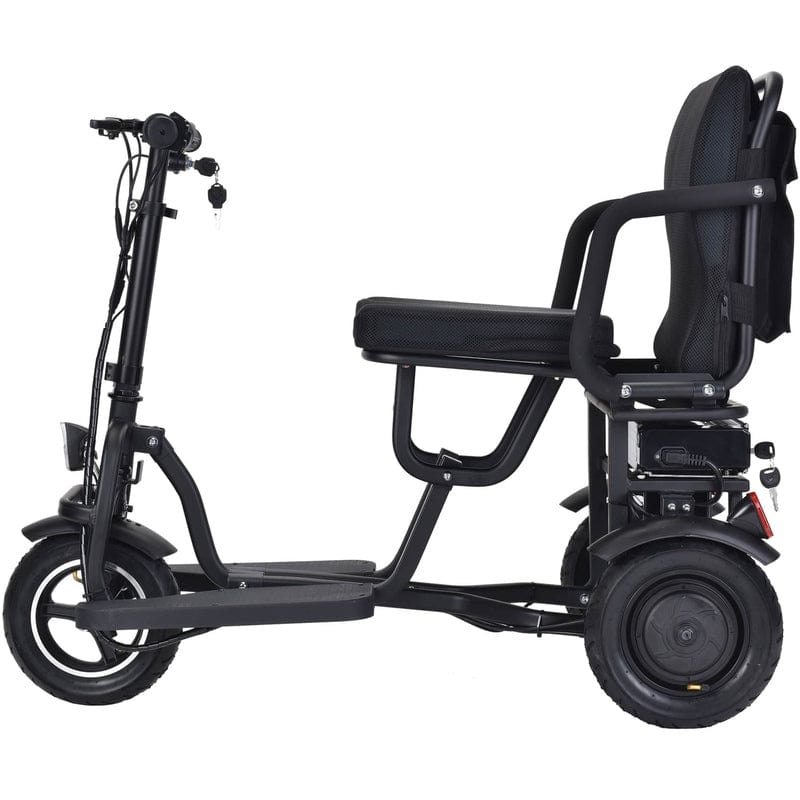 MotoTec Folding Mobility Electric Trike 48v 700w Dual Motor Lithium Black Electric Trikes / Mobility MotoTec