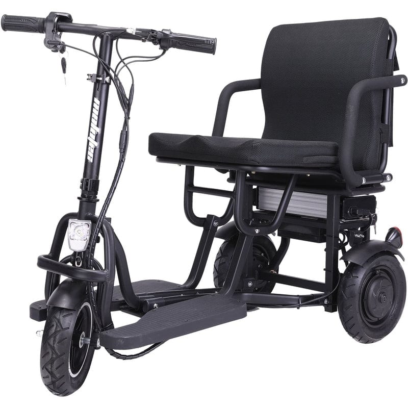 MotoTec Folding Mobility Electric Trike 48v 700w Dual Motor Lithium Black Electric Trikes / Mobility MotoTec