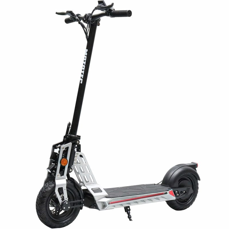 MotoTec Free Ride 48v 600w Lithium Electric Scooter Electric Scooters MotoTec Silver