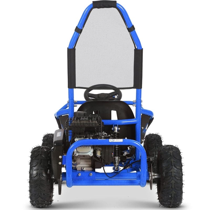 MotoTec Mud Monster Kids Gas Powered 98cc Go Kart Full Suspension Green Gas Go Karts MotoTec