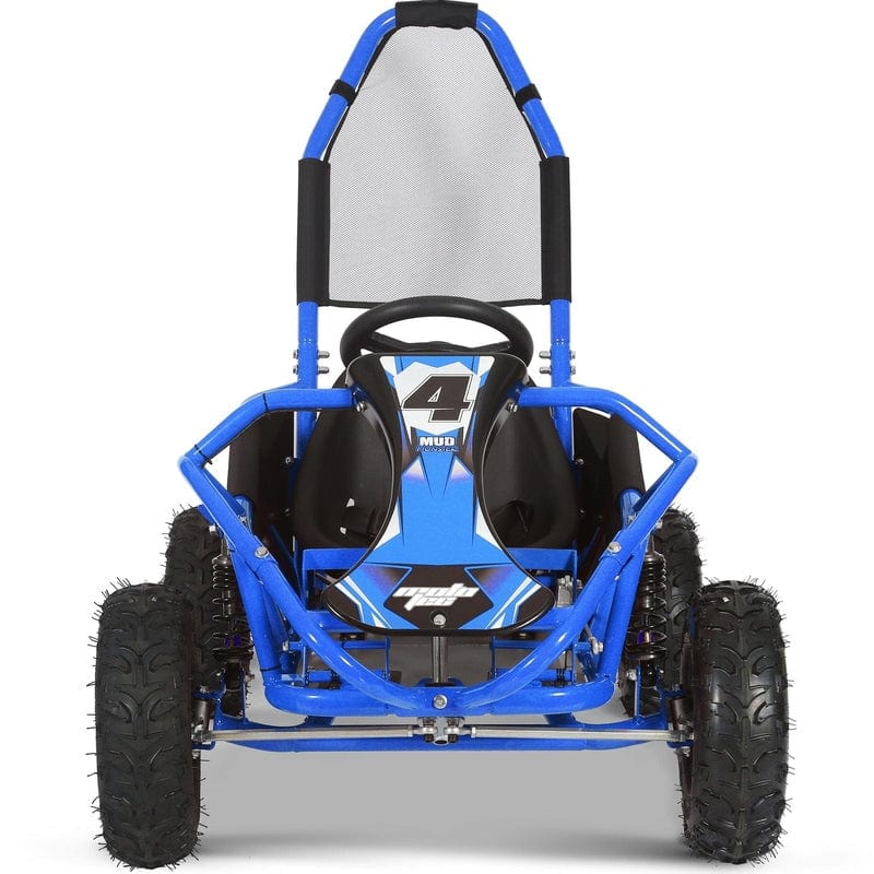 MotoTec Mud Monster Kids Gas Powered 98cc Go Kart Full Suspension Green Gas Go Karts MotoTec