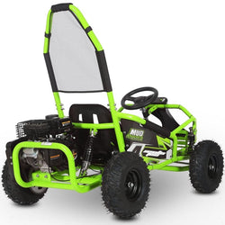 MotoTec Mud Monster Kids Gas Powered 98cc Go Kart Full Suspension Green Gas Go Karts MotoTec