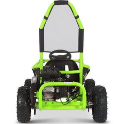 MotoTec Mud Monster Kids Gas Powered 98cc Go Kart Full Suspension Green Gas Go Karts MotoTec