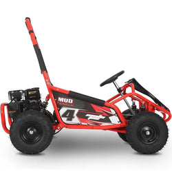 MotoTec Mud Monster Kids Gas Powered 98cc Go Kart Full Suspension Green Gas Go Karts MotoTec