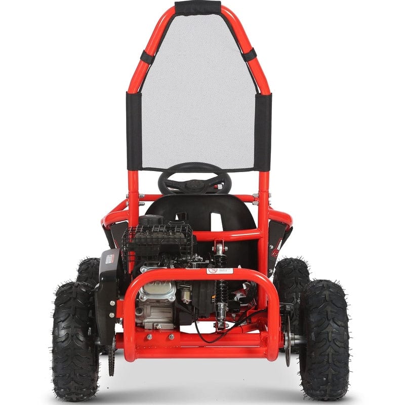 MotoTec Mud Monster Kids Gas Powered 98cc Go Kart Full Suspension Green Gas Go Karts MotoTec