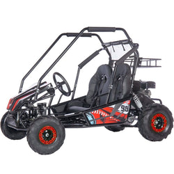 MotoTec Mud Monster XL 212cc 2 Seat Go Kart Full Suspension Gas Go Karts MotoTec Red No ($0.00) No Assembly - Ships in factory box