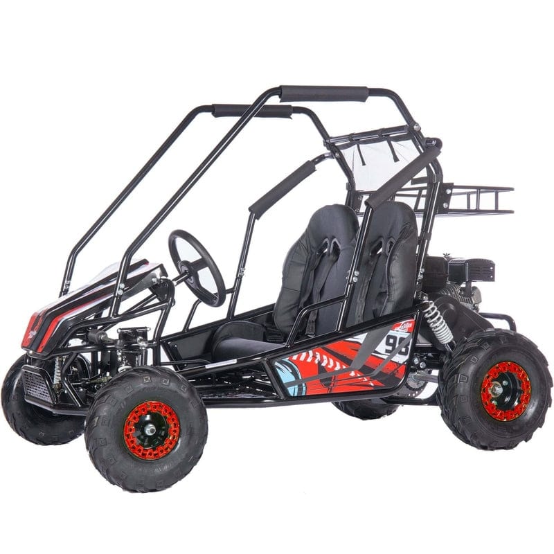 MotoTec Mud Monster XL 212cc 2 Seat Go Kart Full Suspension Gas Go Karts MotoTec Red No ($0.00) No Assembly - Ships in factory box