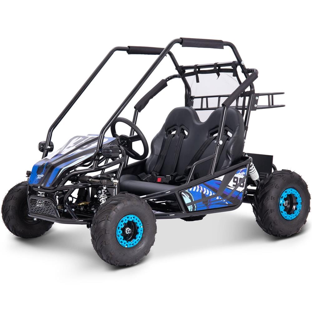 MotoTec Mud Monster XL 60v 2000w Electric Go Kart Full Suspension Electric Go Kart MotoTec Blue No ($0.00) No Assembly - ships in factory box