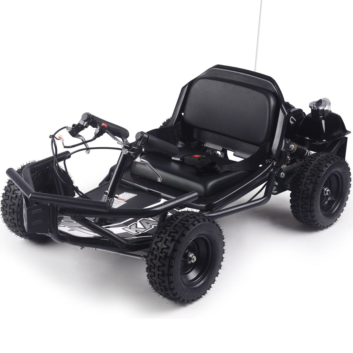 MotoTec Sandman Kids Gas Powered 52cc Go Kart Gas Go Karts MotoTec Black