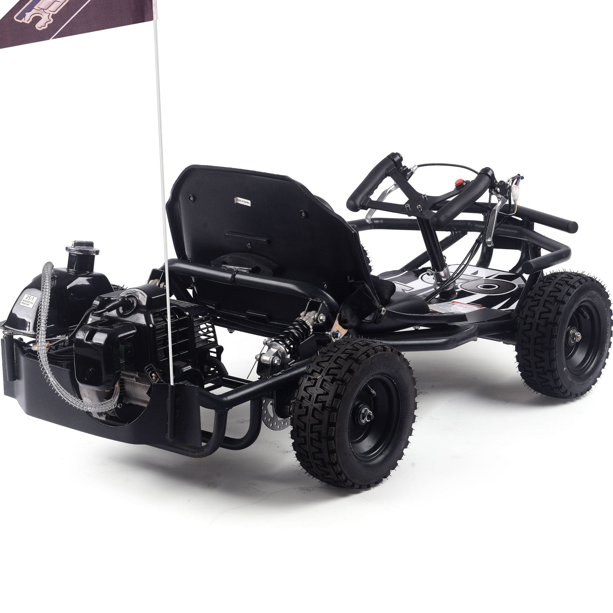 MotoTec Sandman Kids Gas Powered 52cc Go Kart Gas Go Karts MotoTec