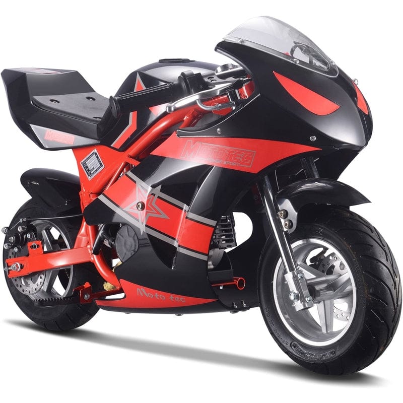 MotoTec Gas Pocket Bike GT 49cc 2-stroke Gas Pocket Bikes MotoTec Red