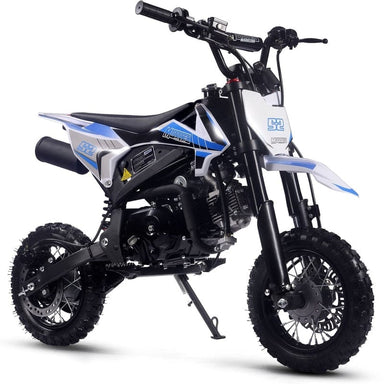 MotoTec Hooligan 72cc 4-Stroke Gas Dirt Bike Blue Gas Dirt Bikes MotoTec