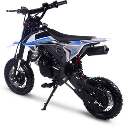 MotoTec Hooligan 72cc 4-Stroke Gas Dirt Bike Blue Gas Dirt Bikes MotoTec